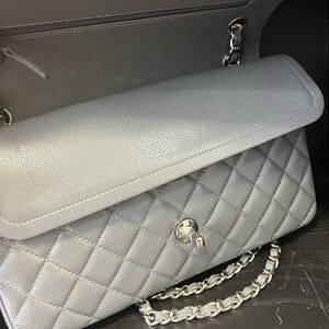 Elegant Gray Quilted Women's Bag